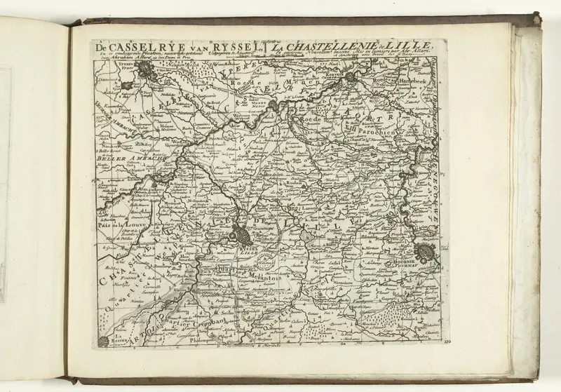 Kaart van de kasselrij van Rijssel, 1726 Wall Art by Pieter van der Aa (I) - High-Resolution Digital Print