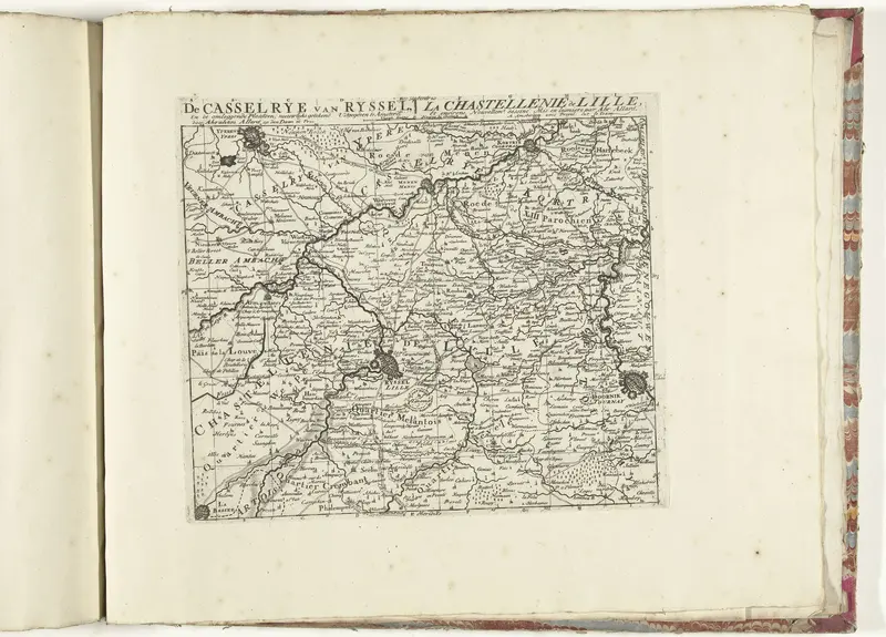 Kaart van de kasselrij van Rijssel, ca. 1701-1713 Wall Art by Pieter van der Aa (I) - High-Resolution Digital Print