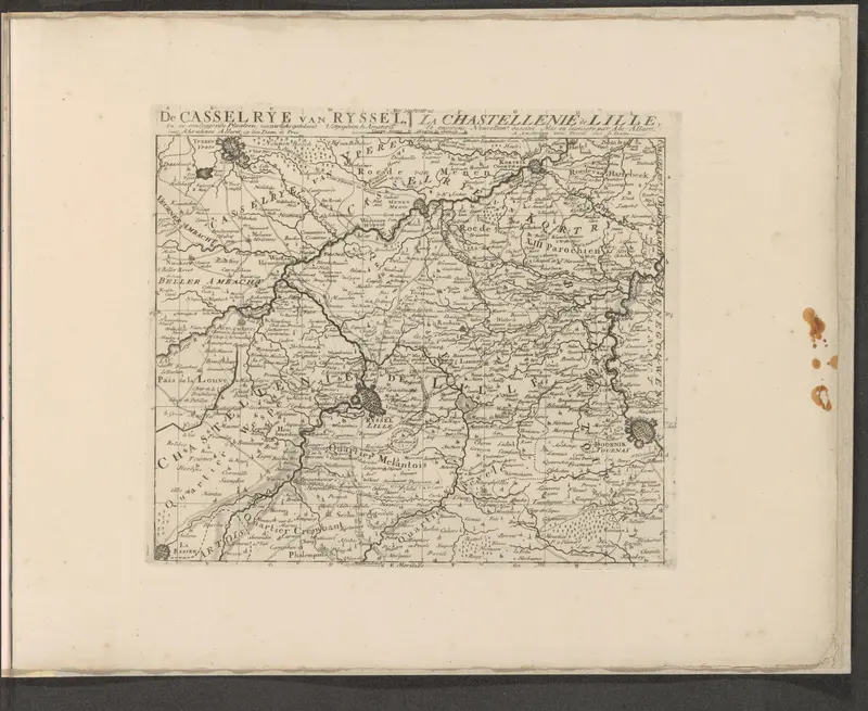 Kaart van de kasselrij van Rijssel Wall Art by Pieter van der Aa (I) - High-Resolution Digital Print