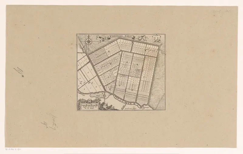 Kaart van de kavels van de Wieringerwaard Wall Art by Unknown - High-Resolution Digital Print