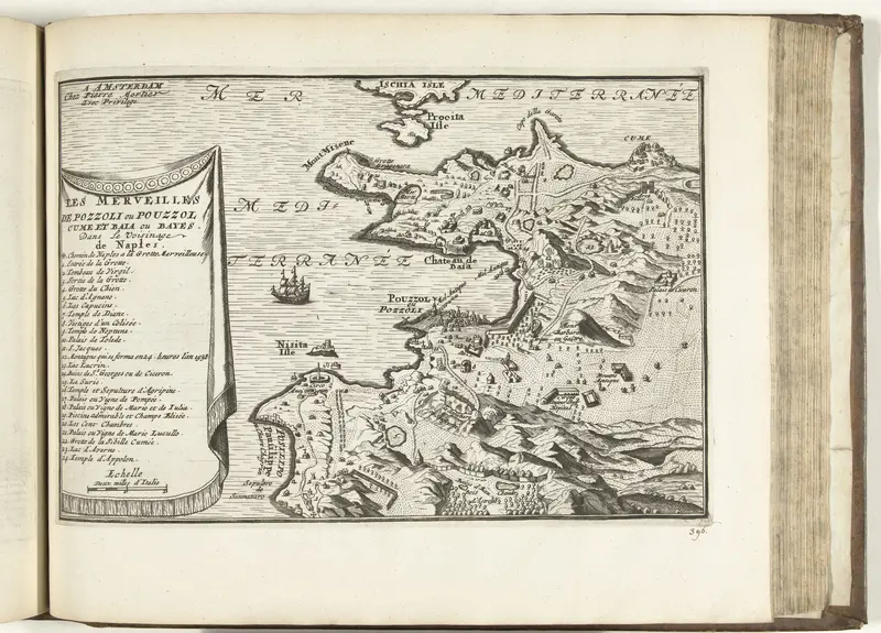Kaart van de kust bij Pozzuoli, 1726 Wall Art by anonymous - High-Resolution Digital Print