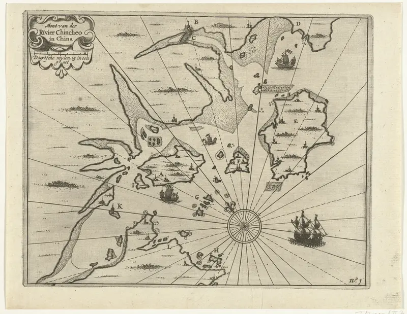 Kaart van de kust bij Xiamen, 1632 Wall Art by anonymous - High-Resolution Digital Print