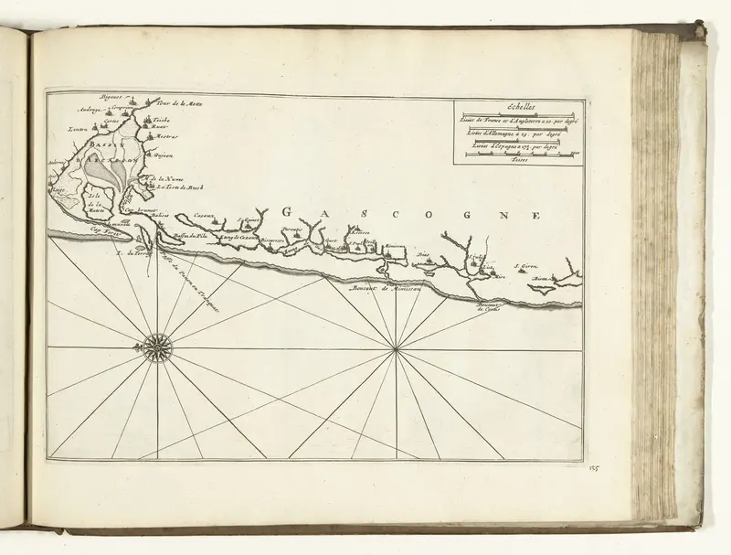 Kaart van de kust van Gascogne, 1726 Wall Art by Pieter van der Aa (I) - High-Resolution Digital Print