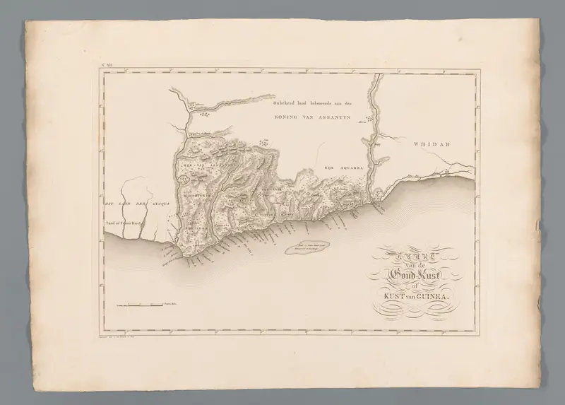Kaart van de kust van Ghana Wall Art by Unknown - High-Resolution Digital Print