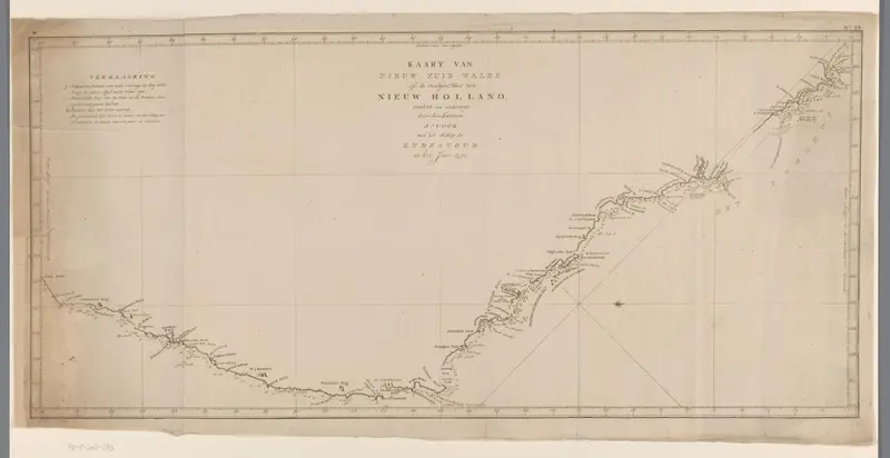 Kaart van de kust van Nieuw-Zuid-Wales Wall Art by Unknown - High-Resolution Digital Print