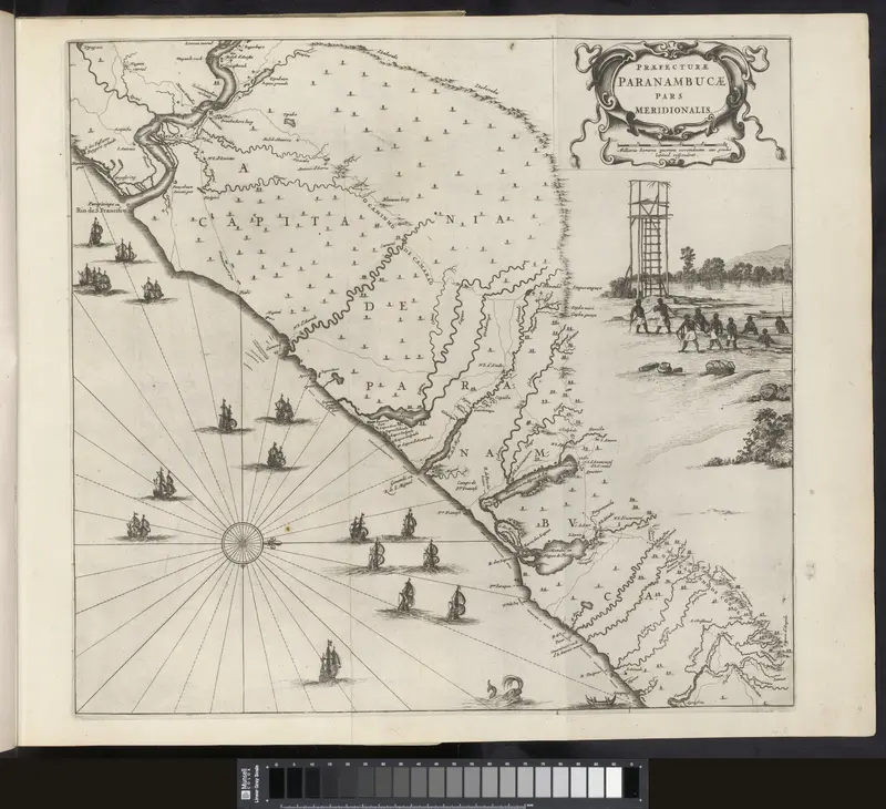 Kaart van de kust van Pernambuco, 1647 Wall Art by Salomon Savery - High-Resolution Digital Print