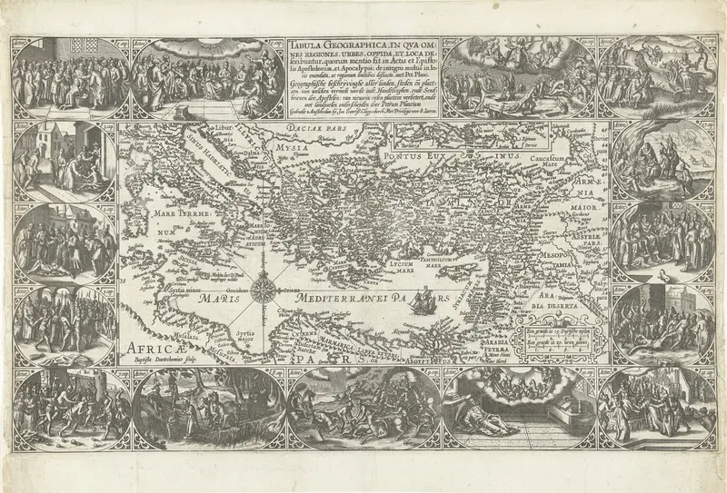 Kaart van de landen in het Noord-Oosten van de Middellandse Zee Wall Art by Unknown - High-Resolution Digital Print