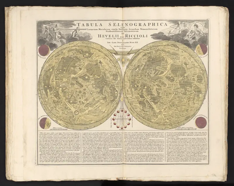 Kaart van de maan Wall Art by erven Johann Baptista Homann - High-Resolution Digital Print