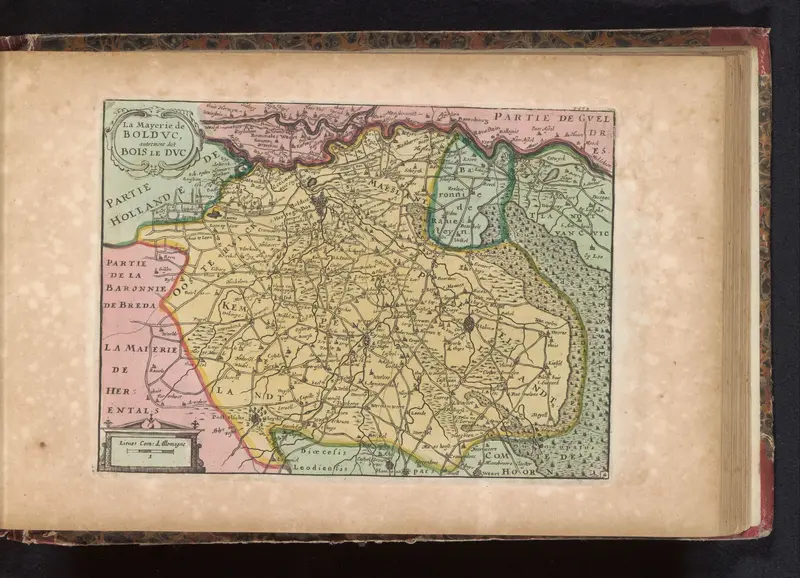 Kaart van de meierij van 's-Hertogenbosch Wall Art by anonymous - High-Resolution Digital Print