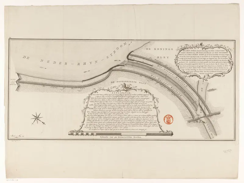 Kaart van de Neder-Rijn en de IJssel Wall Art by Unknown - High-Resolution Digital Print