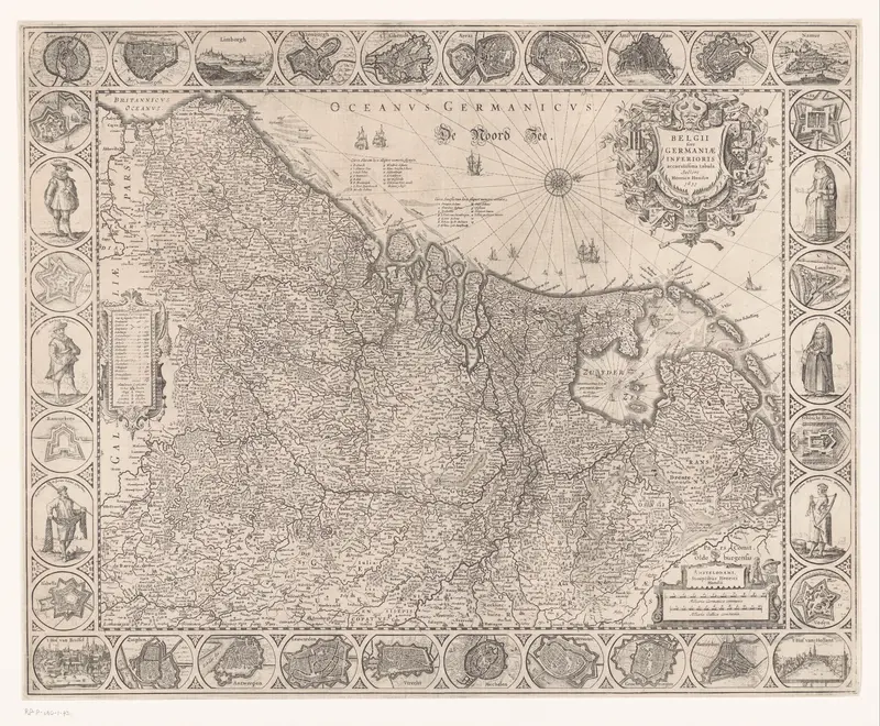 Kaart van de Nederlanden, 1631 Wall Art by Unknown - High-Resolution Digital Print