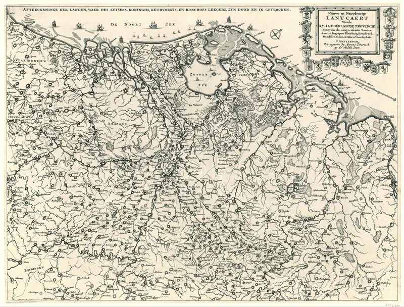 Kaart van de Nederlanden waar de Franse en Munsterse legers door heen zijn getrokken, ca. 1672-1674 Wall Art by anonymous - High-Resolution Digital Print