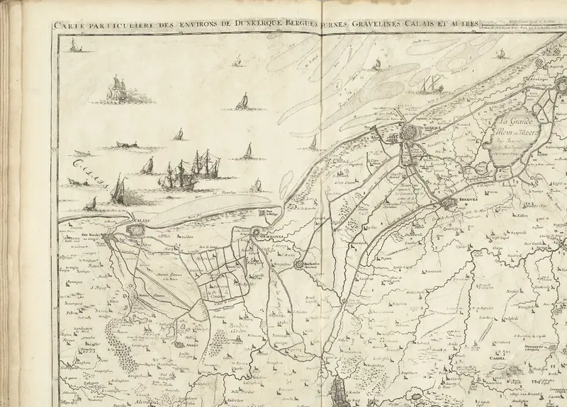Kaart van de Noord-Franse kust, 1707 Wall Art by Unknown - High-Resolution Digital Print