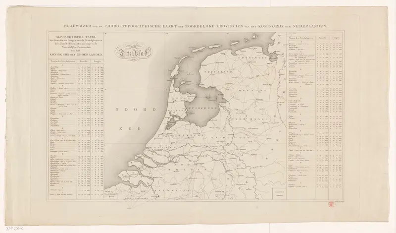 Kaart van de noordelijke provincies van het Koninkrijk der Nederlanden Wall Art by anonymous - High-Resolution Digital Print