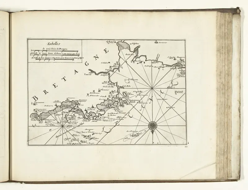 Kaart van de noordkust van Bretagne, 1726 Wall Art by anonymous - High-Resolution Digital Print