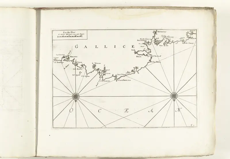 Kaart van de noordkust van Galicië, ca. 1702 Wall Art by Pieter Mortier (I) - High-Resolution Digital Print