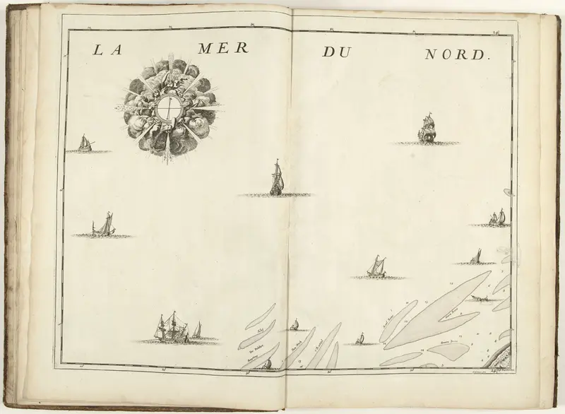 Kaart van de Noordzee, ca. 1706-1712 Wall Art by Eugene Henry Fricx - High-Resolution Digital Print