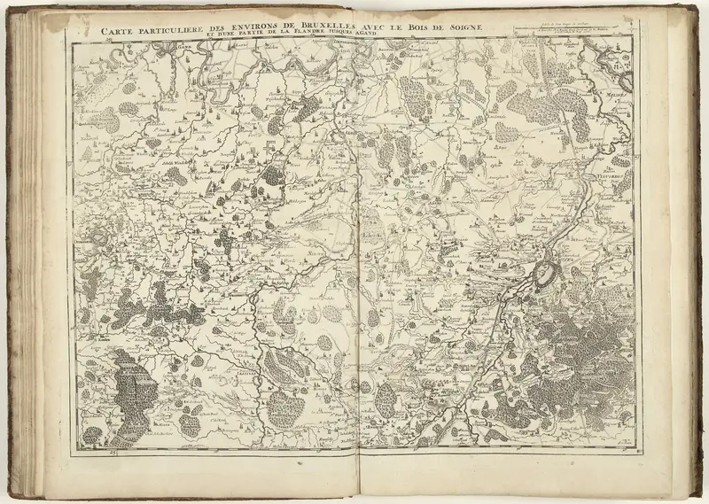Kaart van de omgeving van Brussel, 1706 Wall Art by Unknown - High-Resolution Digital Print