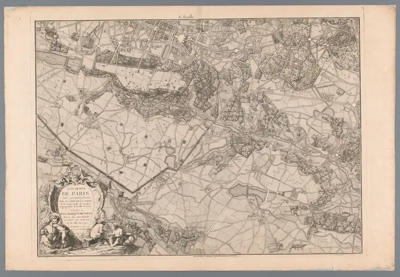 Kaart van de omgeving van Châteaufort en Versailles Wall Art by Unknown - High-Resolution Digital Print
