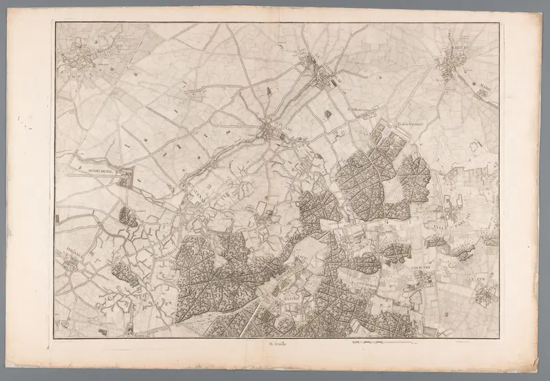 Kaart van de omgeving van de abdij van Livry Wall Art by Unknown - High-Resolution Digital Print