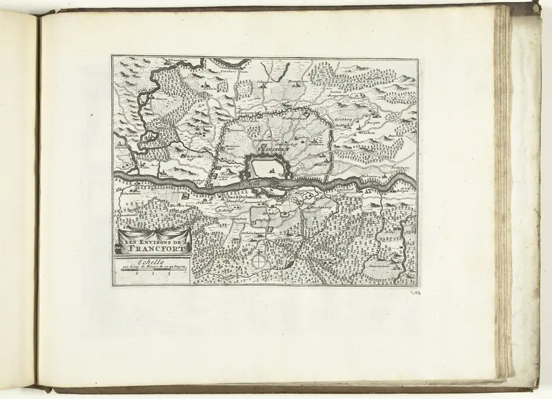 Kaart van de omgeving van Frankfurt am Main, 1726 Wall Art by anonymous - High-Resolution Digital Print