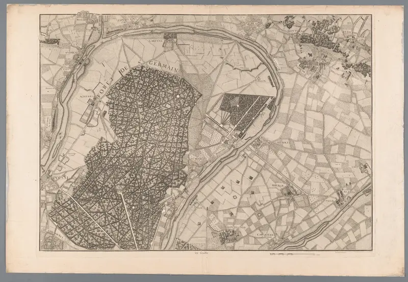 Kaart van de omgeving van Poissy Wall Art by Unknown - High-Resolution Digital Print
