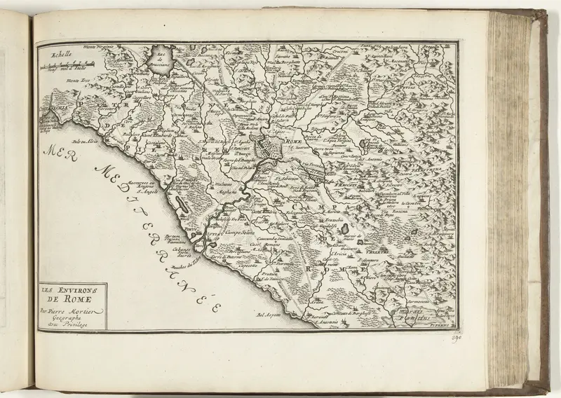 Kaart van de omgeving van Rome, 1726 Wall Art by Pieter van der Aa (I) - High-Resolution Digital Print