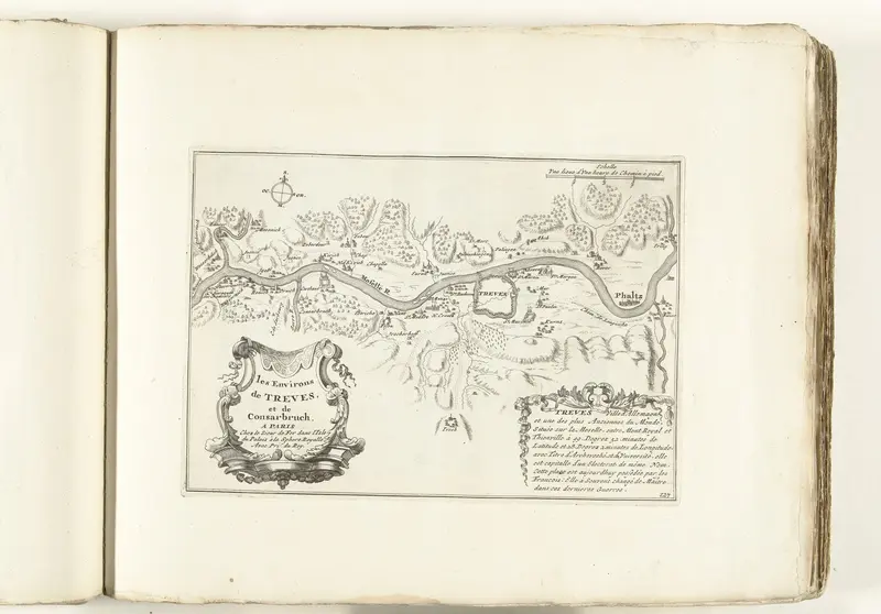 Kaart van de omgeving van Trier, ca. 1702 Wall Art by unknown - High-Resolution Digital Print