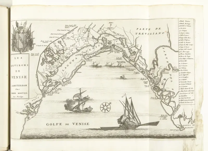 Kaart van de omgeving van Venetië, ca. 1702 Wall Art by anonymous - High-Resolution Digital Print