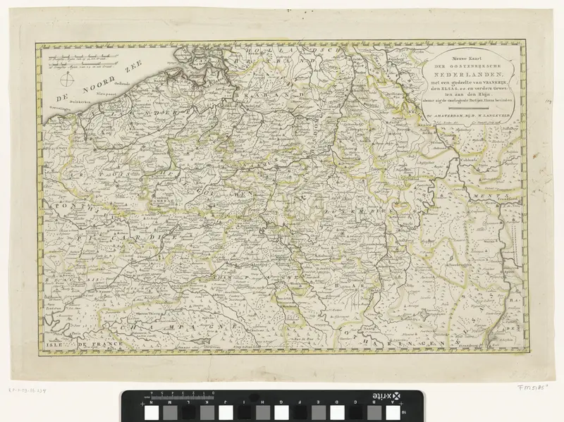 Kaart van de Oostenrijkse Nederlanden, 1792 Wall Art by Unknown - High-Resolution Digital Print