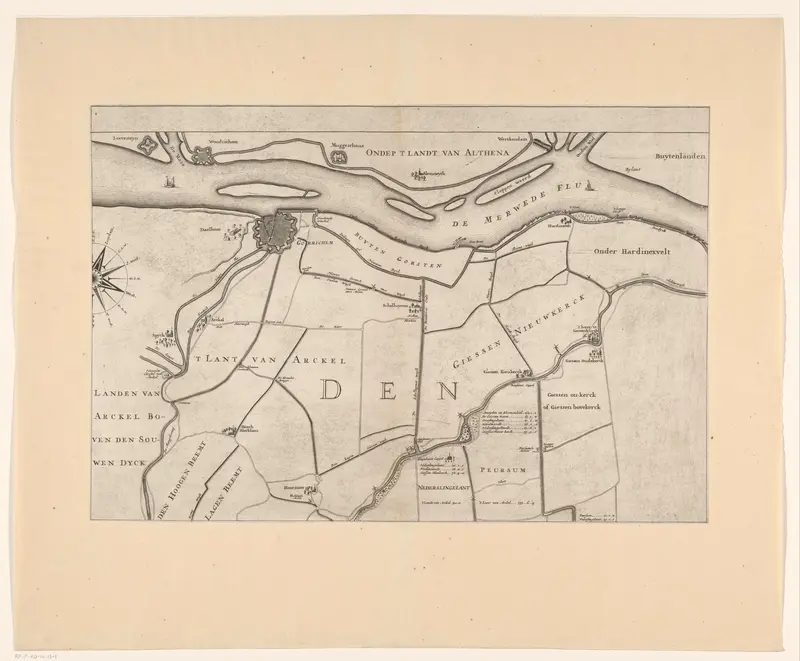 Kaart van de Overwaard (deel linksboven) Wall Art by Jan van Vianen - High-Resolution Digital Print