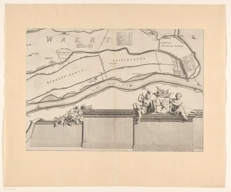 Kaart van de Overwaard (deel rechtsonder) Wall Art by Jan van Vianen - High-Resolution Digital Print