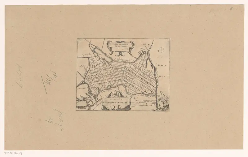 Kaart van de polder de Heerhugowaard Wall Art by anonymous - High-Resolution Digital Print