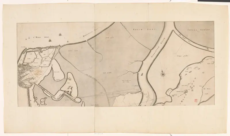 Kaart van de polder het Koegras (bovenste deel) Wall Art by Dirck Pietersz. Abbestee - High-Resolution Digital Print
