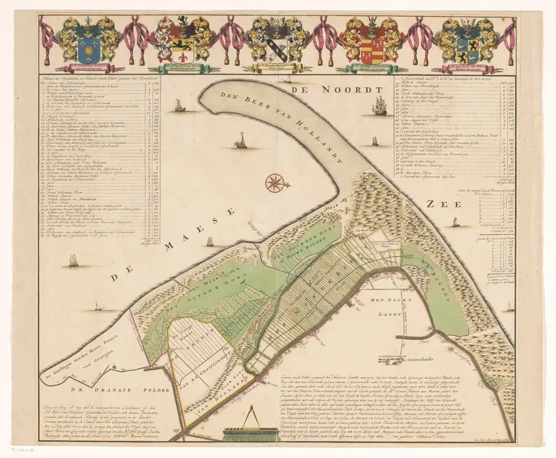 Kaart van de polder Het Nieuwland Wall Art by Unknown - High-Resolution Digital Print