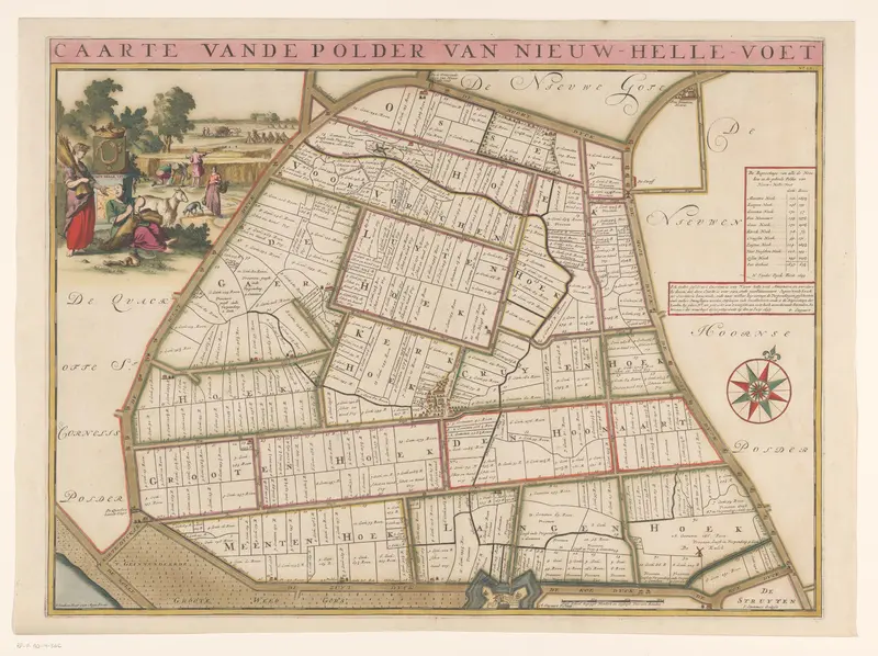 Kaart van de polder Nieuw-Helvoet Wall Art by Unknown - High-Resolution Digital Print