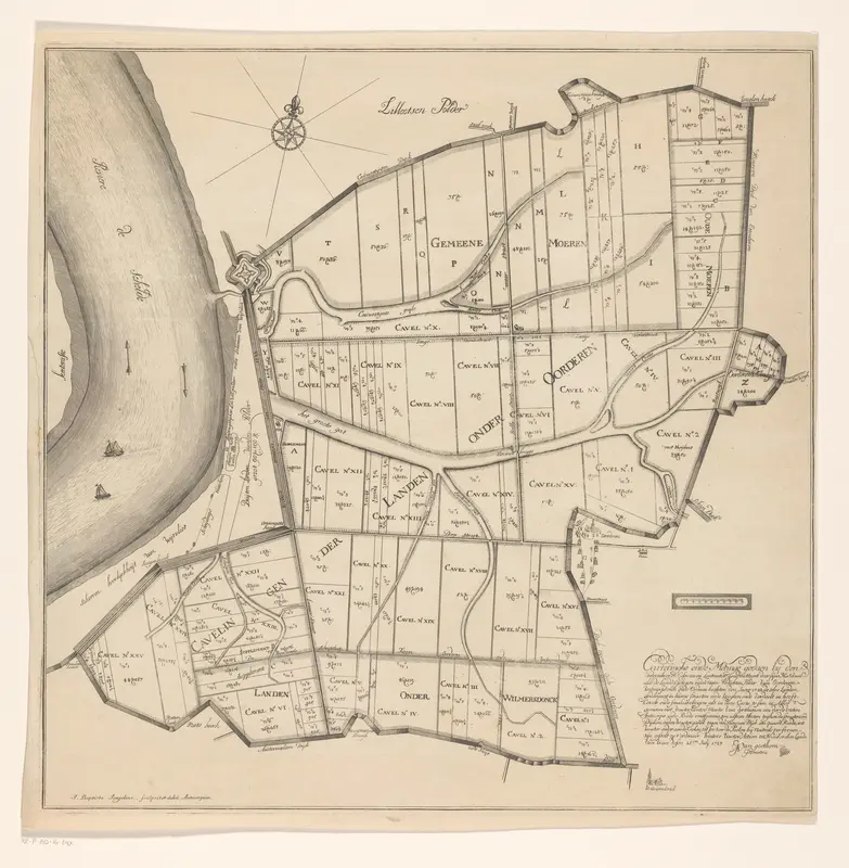Kaart van de polders van Oorderen, Wilmarsdonk en Ordam Wall Art by Unknown - High-Resolution Digital Print