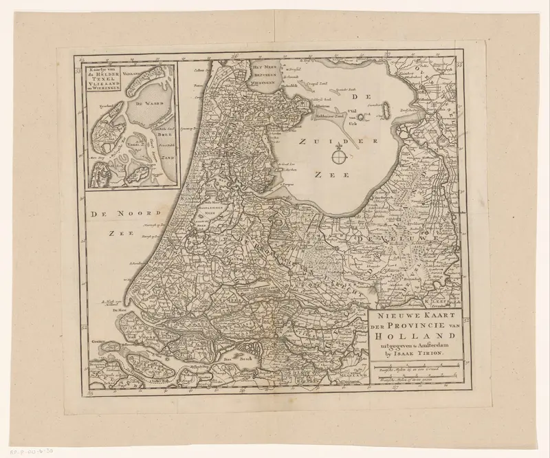 Kaart van de provincie Holland Wall Art by anonymous - High-Resolution Digital Print