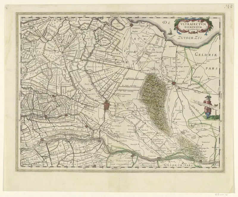 Kaart van de provincie Utrecht Wall Art by anonymous - High-Resolution Digital Print