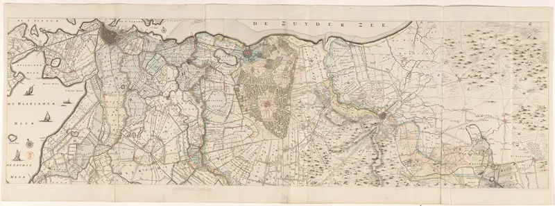 Kaart van de provincie Utrecht (bovenste deel) Wall Art by Thomas Doesburgh - High-Resolution Digital Print