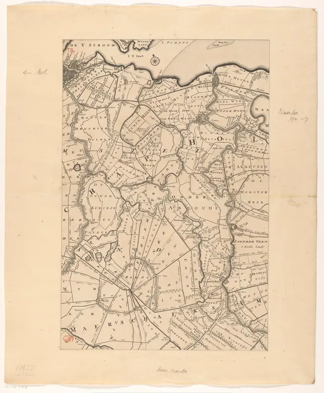 Kaart van de provincie Utrecht (tweede deel van boven) Wall Art by Thomas Doesburgh - High-Resolution Digital Print