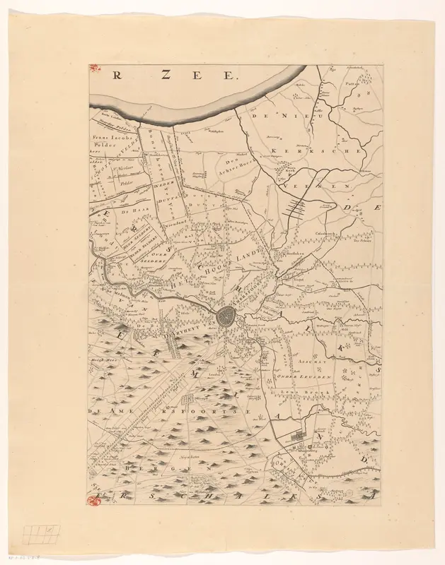 Kaart van de provincie Utrecht (vierde deel van boven) Wall Art by Thomas Doesburgh - High-Resolution Digital Print