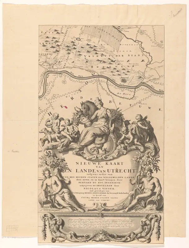 Kaart van de provincie Utrecht (vijfde deel van onder) Wall Art by Unknown - High-Resolution Digital Print