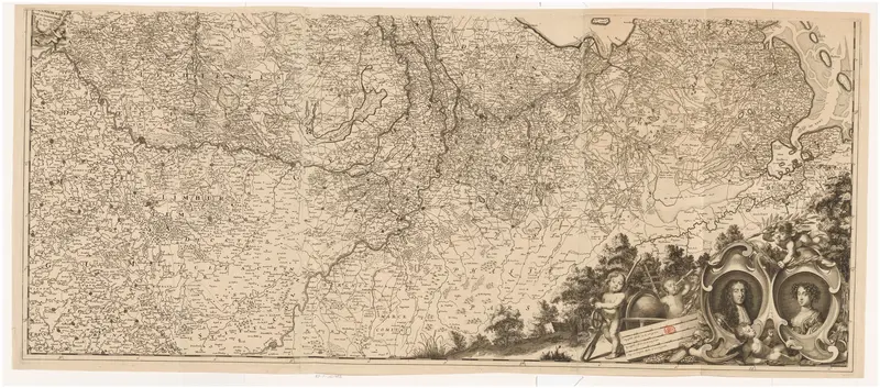 Kaart van de Republiek der Zeven Verenigde Nederlanden en omliggende gebieden (onderste deel) Wall Art by anonymous - High-Resolution Digital Print