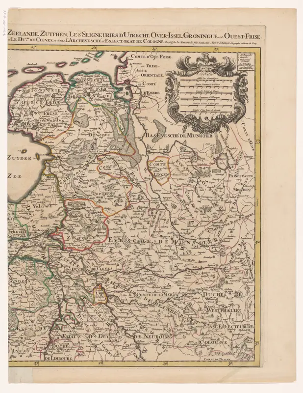 Kaart van de Republiek der Zeven Verenigde Nederlanden en omliggende gebieden (rechterdeel) Wall Art by Pieter Mortier (I) - High-Resolution Digital Print