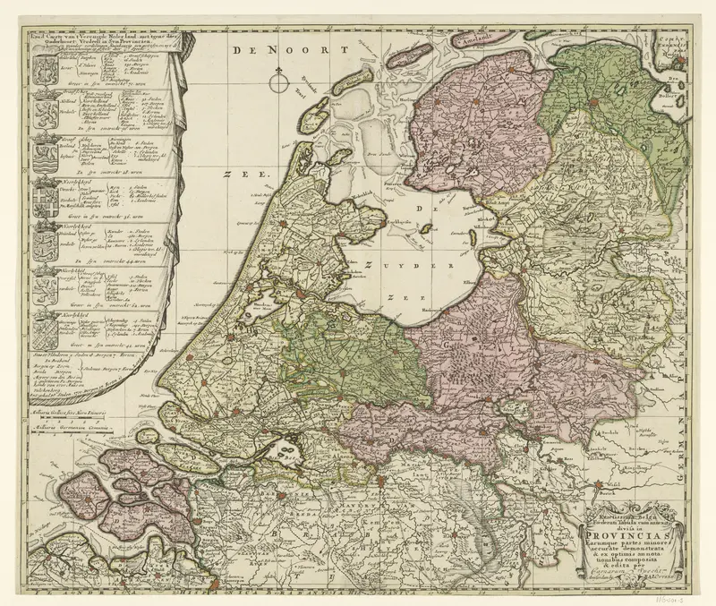 Kaart van de Republiek der Zeven Verenigde Nederlanden Wall Art by Unknown - High-Resolution Digital Print