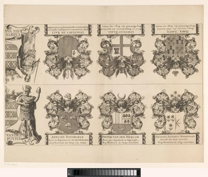 Kaart van de Ring van Putten (wapenrand) Wall Art by anonymous - High-Resolution Digital Print