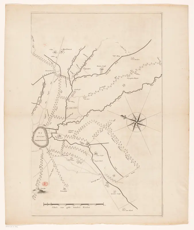 Kaart van de rivier de Eem (derde deel) Wall Art by Unknown - High-Resolution Digital Print