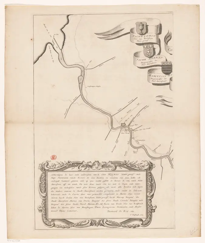 Kaart van de rivier de Eem (eerste deel) Wall Art by Unknown - High-Resolution Digital Print
