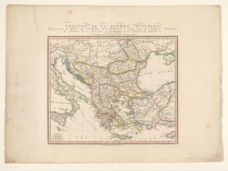 Kaart van de Russisch-Turkse Oorlog, 1828 Wall Art by Unknown - High-Resolution Digital Print